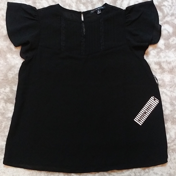 !NWT!Women's Haute Monde Young Contemporary Blouse, Black, Size Med, NWT! - Picture 1 of 4